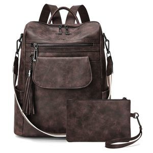 Leather Backpack Purse for Women Fashion Designer Ladies Shoulder Bags🦖